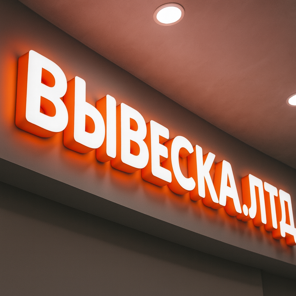 Закажите объемные буквы с лицевой и боковой подсветкой